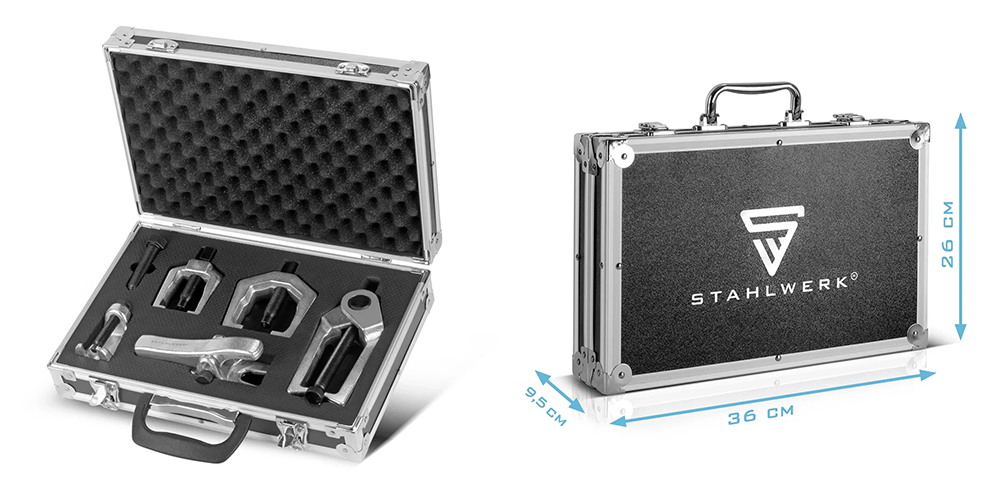 Ściągacze do przegubów kulowych STAHLWERK - 5 części - Kolaż