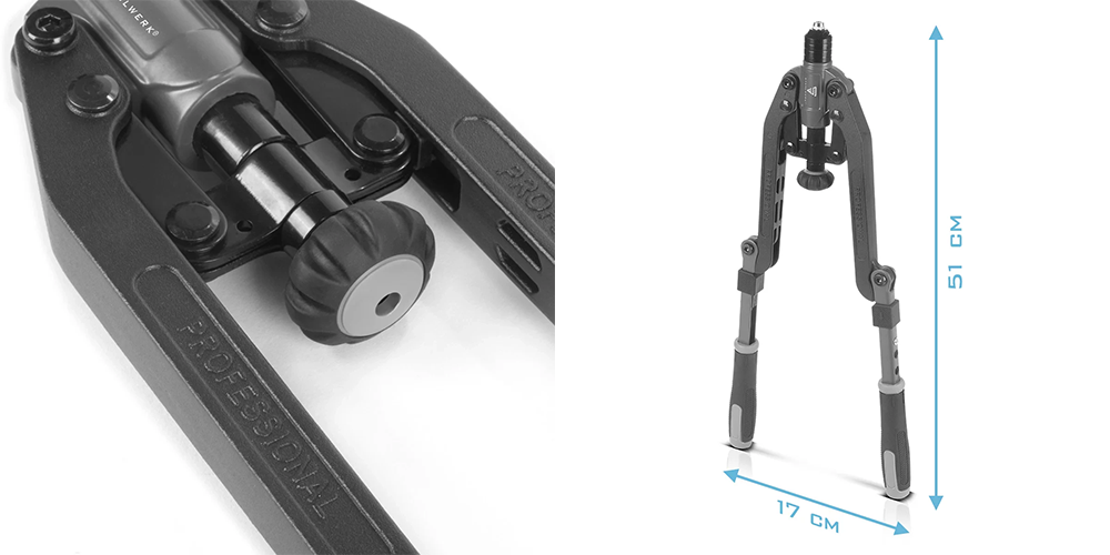 Szczypce 2w1 do nitonakrętek i nitośrub STAHLWERK - 85 części - Kolaż