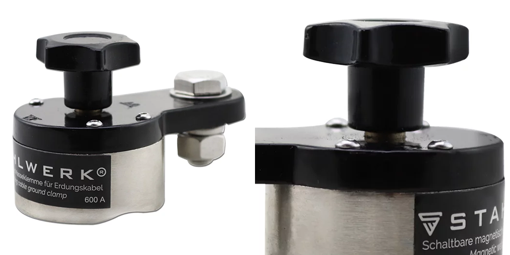 Magnes uziemiający masowy 600 A STAHLWERK - Kolaż