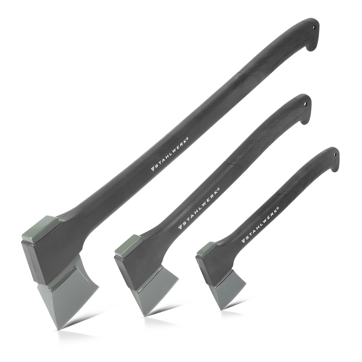 Zestaw 3 siekier STAHLWERK 355 | 445 | 775 mm - Główne Zdjęcie