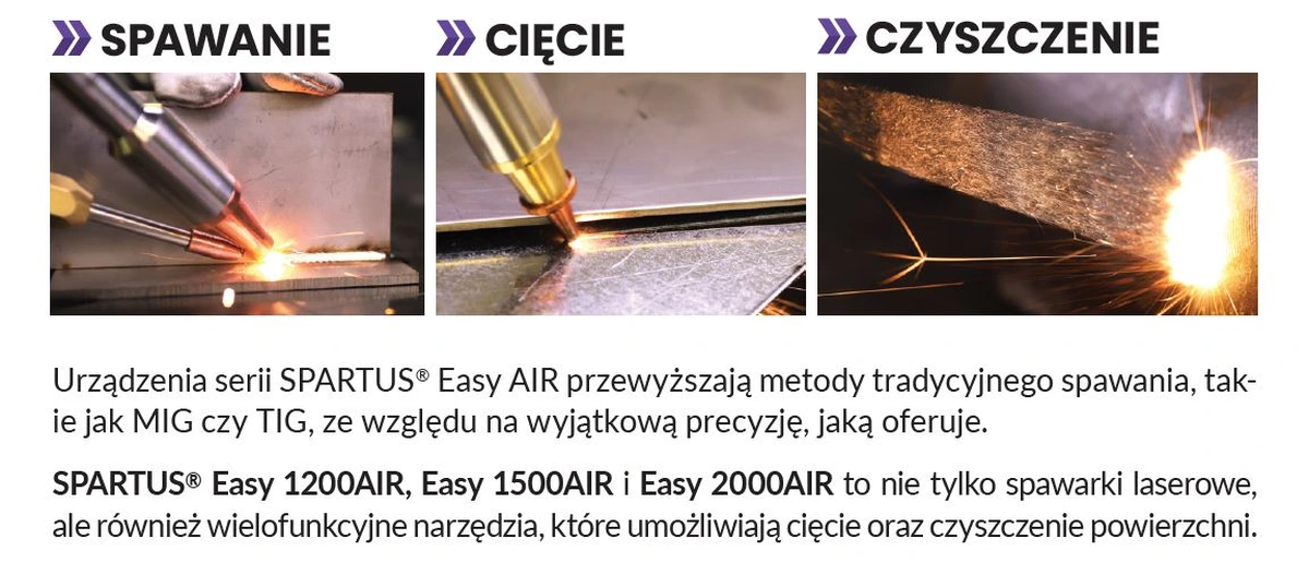 Funkcje Spawarki Laserowej Spartus Easy 1200 Air