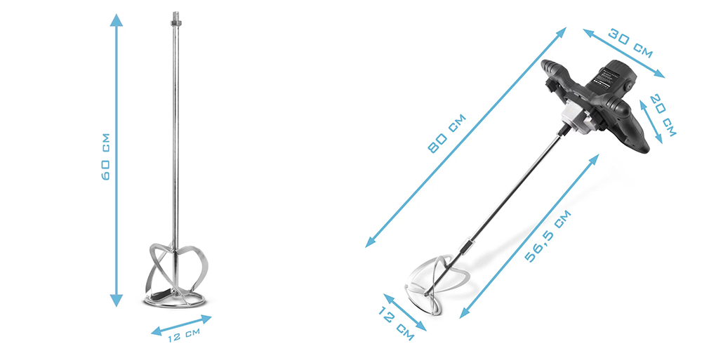 Mieszarka do zapraw STAHLWERK RW-1200 ST - 1200 W | 850 obr/min - Kolaż