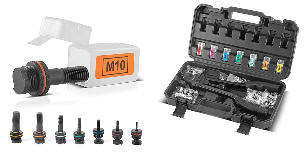 Szczypce do nitów zrywalnych / nitonakrętek STAHLWERK NZ-16 ST - Kolaż