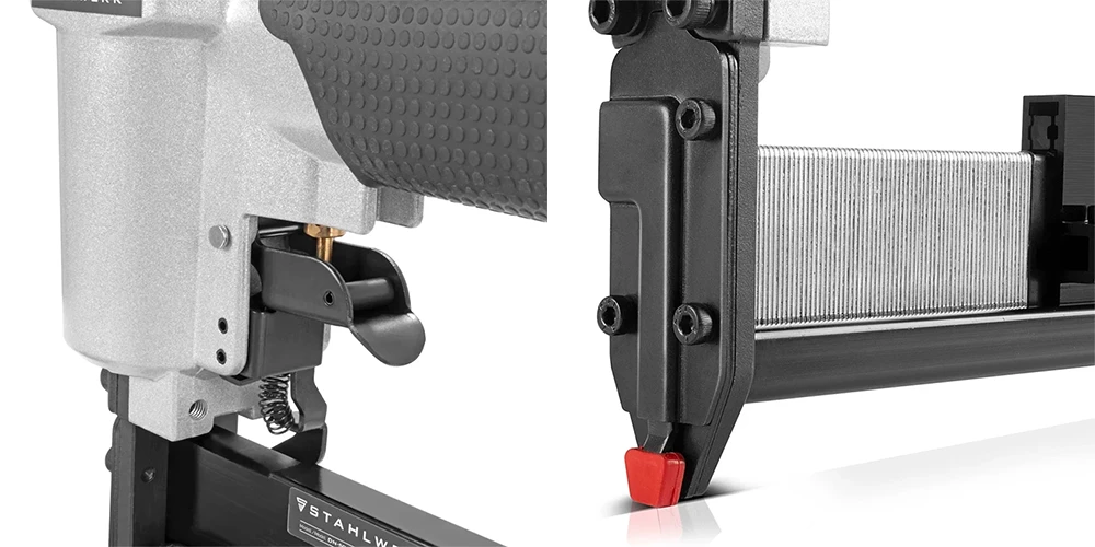 Gwoździarka pneumatyczna / zszywacz STAHLWERK DN-50 ST - Kolaż