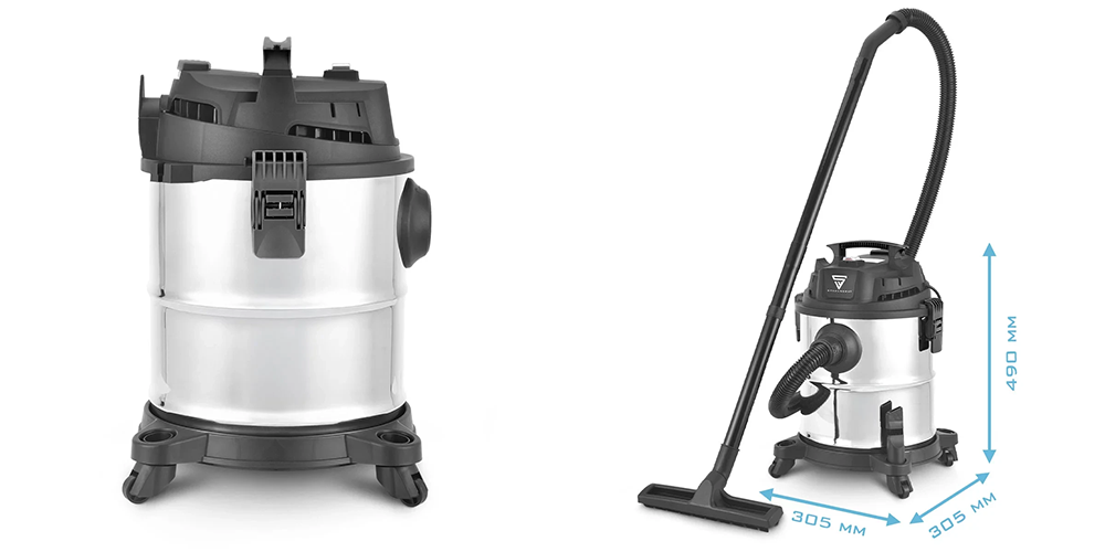 Odkurzacz do pracy na sucho i mokro STALWERK VCL-1200 ST - 1200 W | 20 l - Kolaż