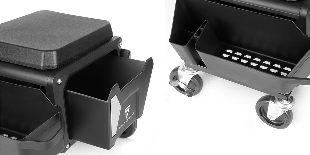 Stołek / taboret warsztatowy STAHLWERK MMH-135 ST - Kolaż