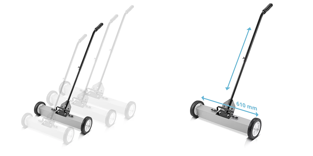 Magnetyczna zamiatarka podłogowa STAHLWERK MBK-24 ST - Kolaż