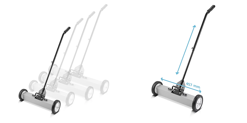 Magnetyczna zamiatarka podłogowa STAHLWERK MBK-18 ST - Kolaż