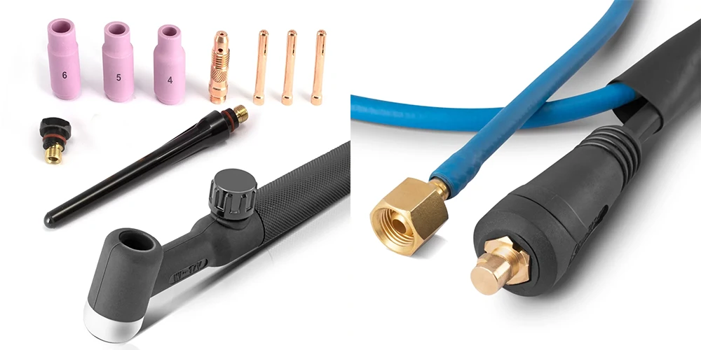 Uniwersalny uchwyt spawalniczy TIG Lift WP-17V STAHLWERK 4 m - Kolaż