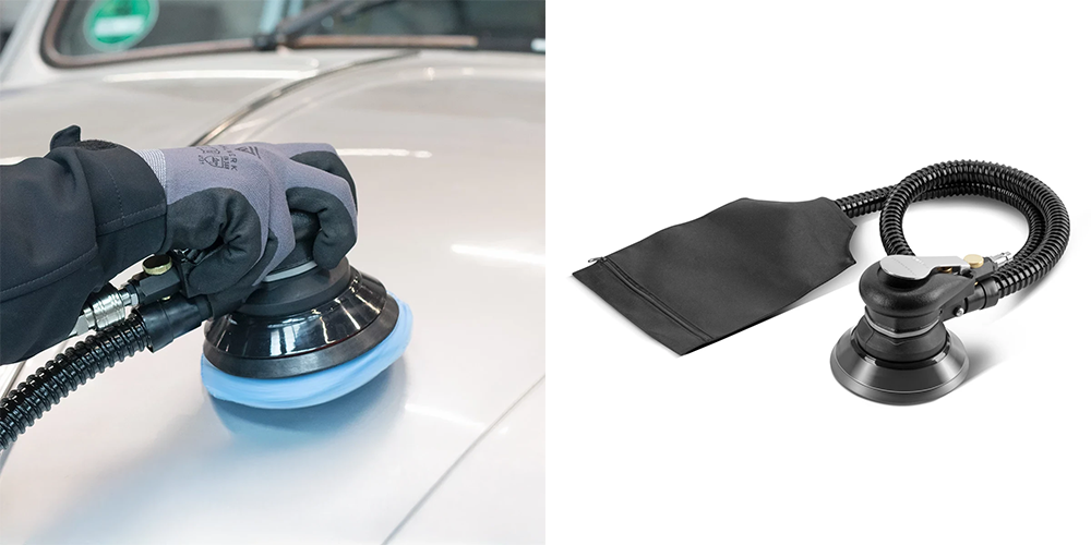 Pneumatyczna szlifierka mimośrodowa STAHLWERK DES-125 ST - Kolaż