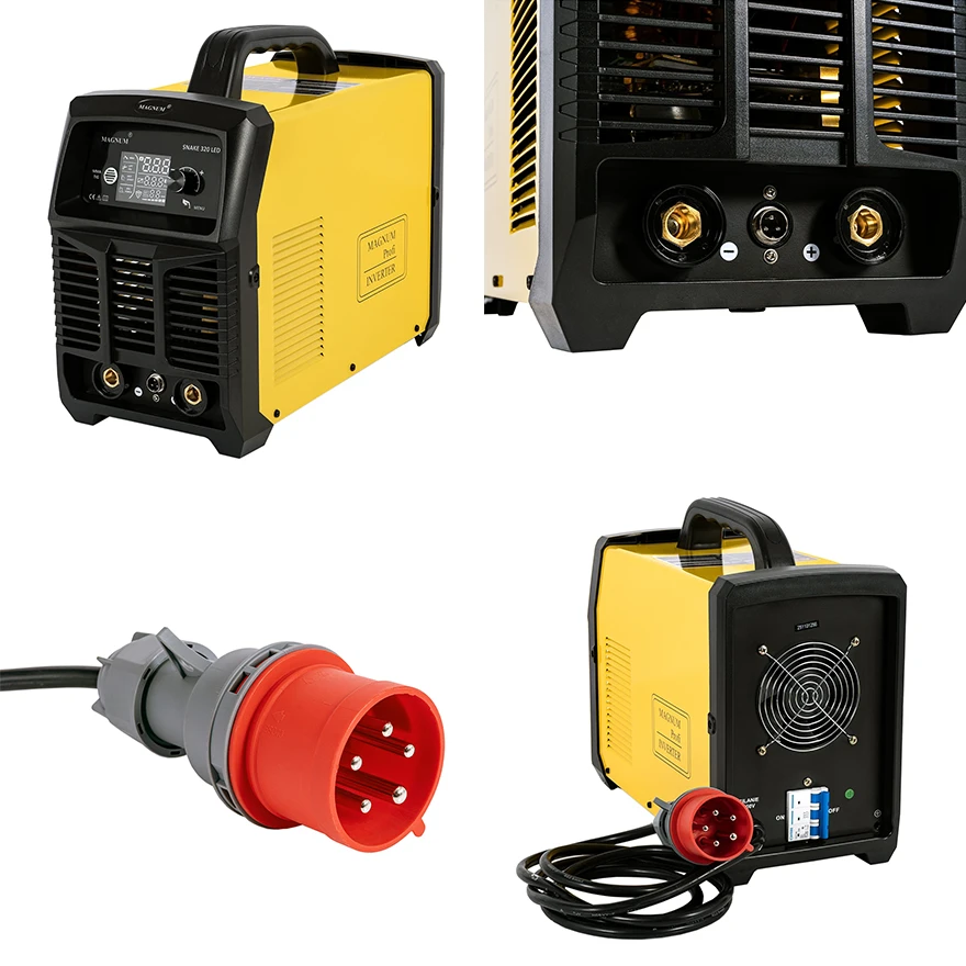 Spawarka inwertorowa MAGNUM Snake 320 LED V2 MMA / TIG LIFT 300A 400V IGBT - Kolaż