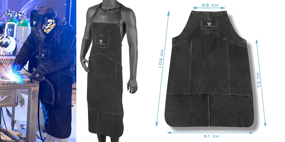 Fartuch spawalniczy ochronny STAHLWERK - Kolaż