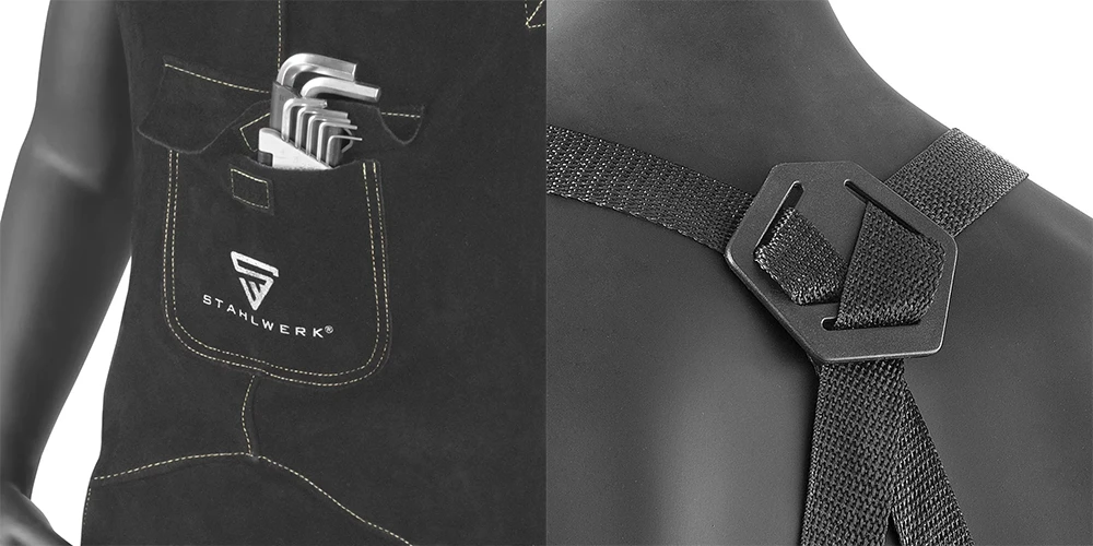 Fartuch spawalniczy ochronny STAHLWERK - Kolaż