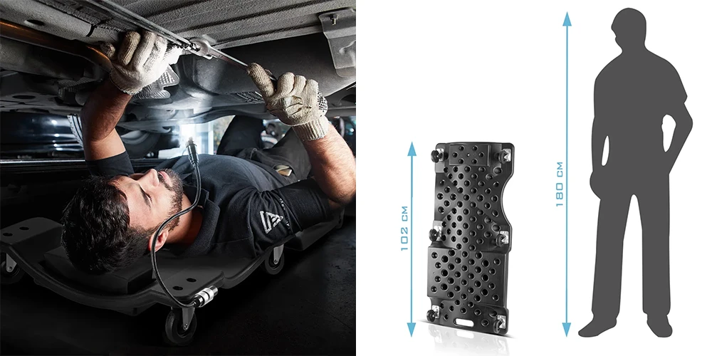 Tablica rolkowa z oświetleniem LED STAHLWERK RCL-40 ST - udźwig 500 kg - Kolaż