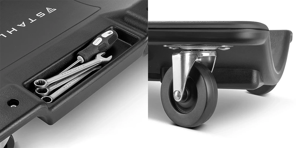 Tablica rolkowa z oświetleniem LED STAHLWERK RCL-40 ST - udźwig 500 kg - Kolaż