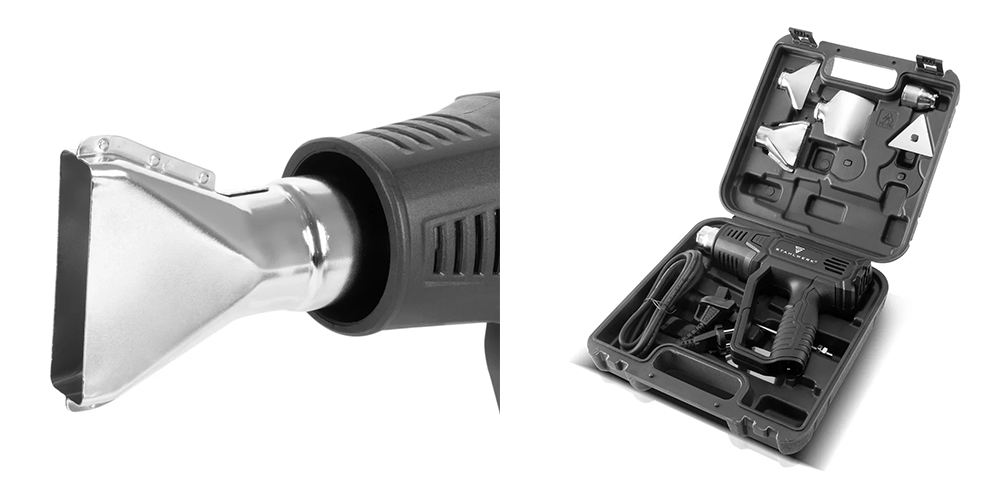 Cyfrowy pistolet na gorące powietrze STAHLWERK HP-2000 PRO 2000 W - Kolaż