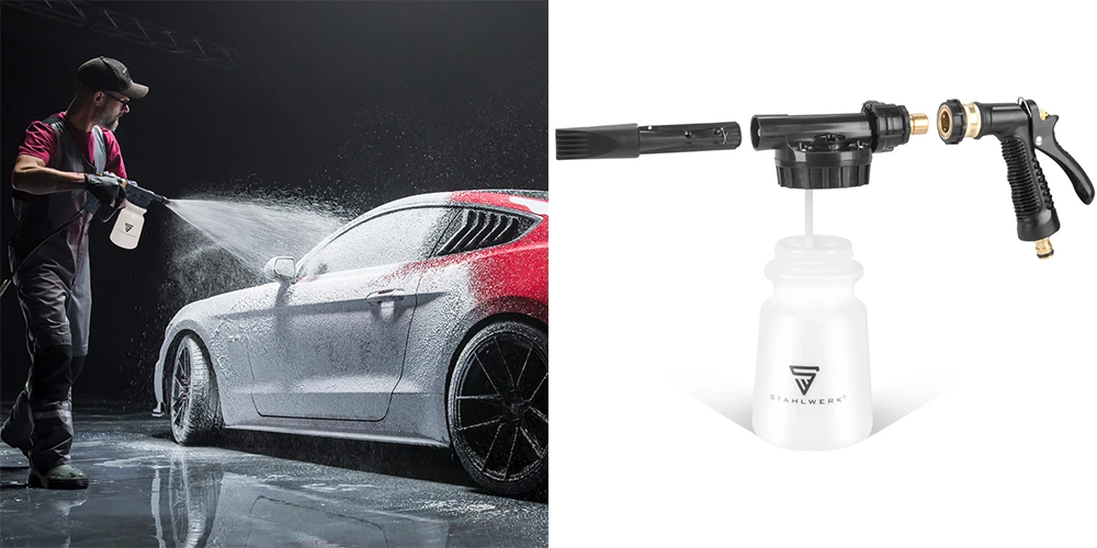 Pistolet natryskowy do pianki do mycia samochodów STAHLWERK RP-91-ST - Kolaż