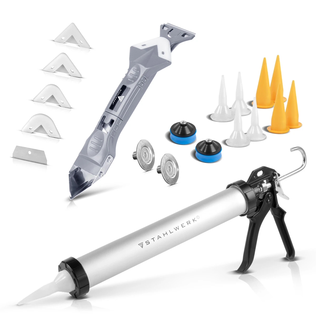 Pistolet do silikonu STAHLWERK SP-600 ST 600 ml - Główne Zdjęcie