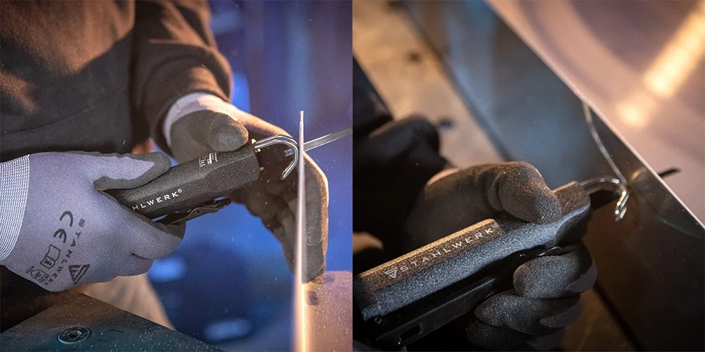 Profesjonalna wyrzynarka pneumatyczna STAHLWERK DBS-900 ST - Kolaż