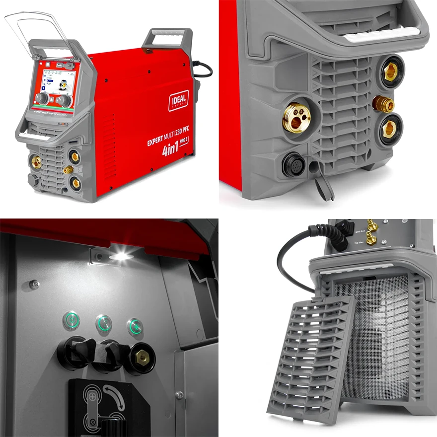 Spawarka Migomat Ideal Expert Multi 230 PFC 4in1 Pro 5 - Kolaż