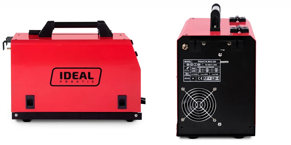 Spawarka Migomat Ideal Praktik MIG 200 - Kolaż