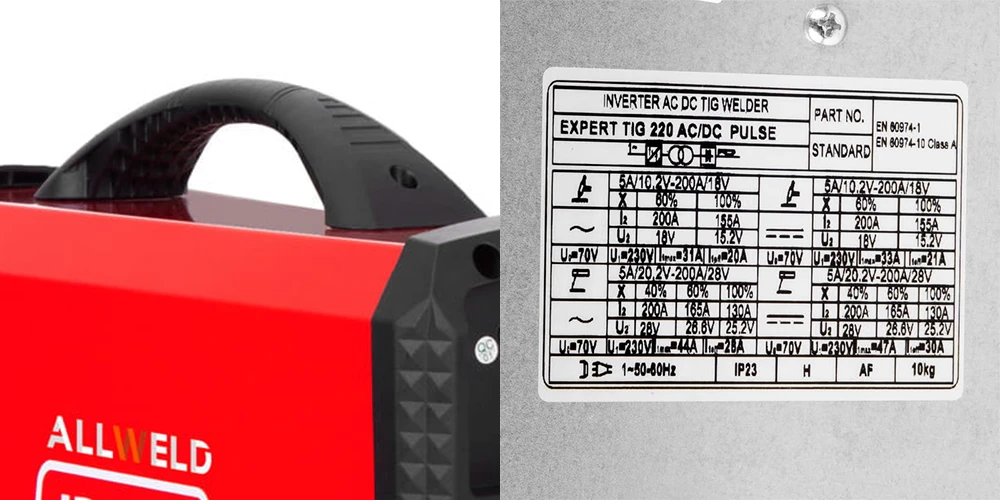 Spawarka Inwertorowa TIG AC DC Ideal Expert 220 IGBT z uchwytem TIG