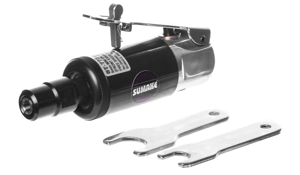 Pneumatyczna szlifierka trzpieniowa prosta Sumake Mini ST-7732F - 6 mm | 25 000 rpm