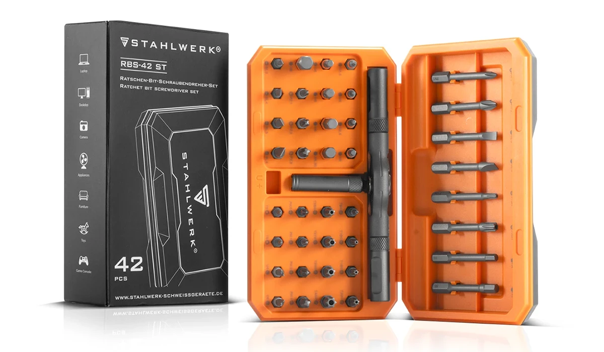 Zestaw końcówek wkrętakowych z grzechotką STAHLWERK RBS-42 ST - Główne Zdjęcie