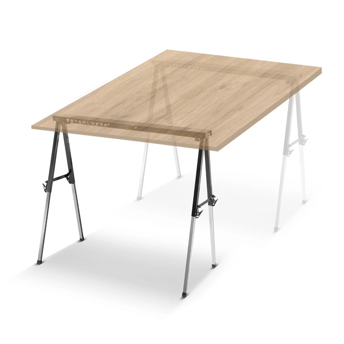 Metalowy kozioł pilarski roboczy STAHLWERK SB-910 ST - udźwig 150 kg - Główne Zdjęcie