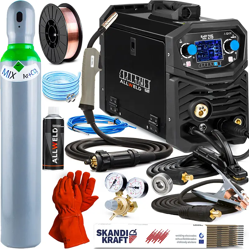 Spawarka Inwertorowa Spartus Easy MIG 215 LCD 3w1
