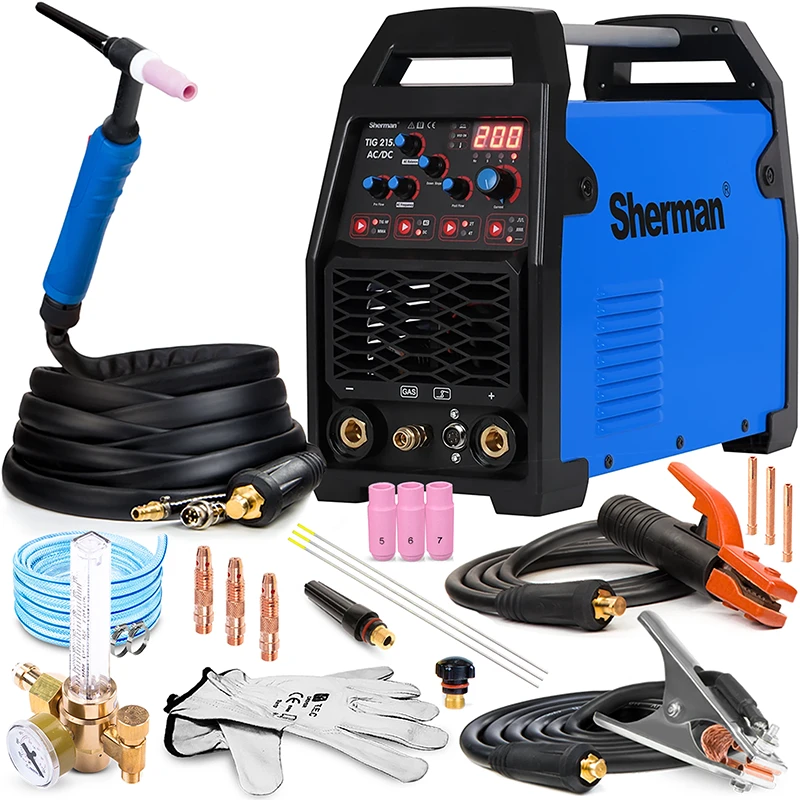 Spawarka inwertorowa Sherman TIG 215P AC/DC 230 V 200 A - Główne Zdjęcie