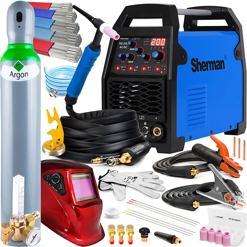 Spawarka inwertorowa Sherman TIG 215P AC/DC 230 V 200 A - Główne Zdjęcie