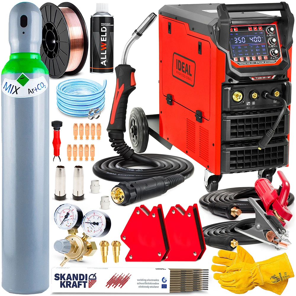 Spawarka Migomat Ideal Tecno MIG 351 S-pulse Synergic - 400V z Pulsem