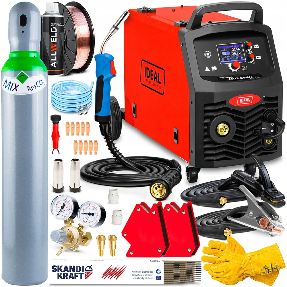 Spawarka Migomat Ideal Tecno MIG 254/2 Pulse Synergia 230/400V LCD