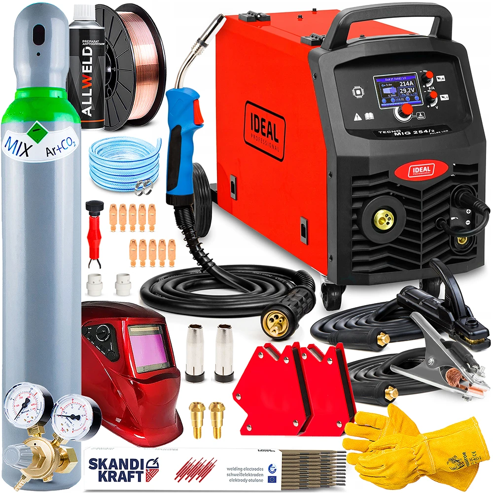 Spawarka Migomat Ideal Tecno MIG 254/2 Pulse Synergia 230/400V LCD