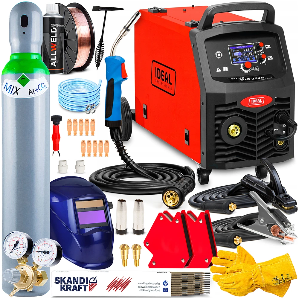 Spawarka Migomat Ideal Tecno MIG 254/2 Pulse Synergia 230/400V LCD
