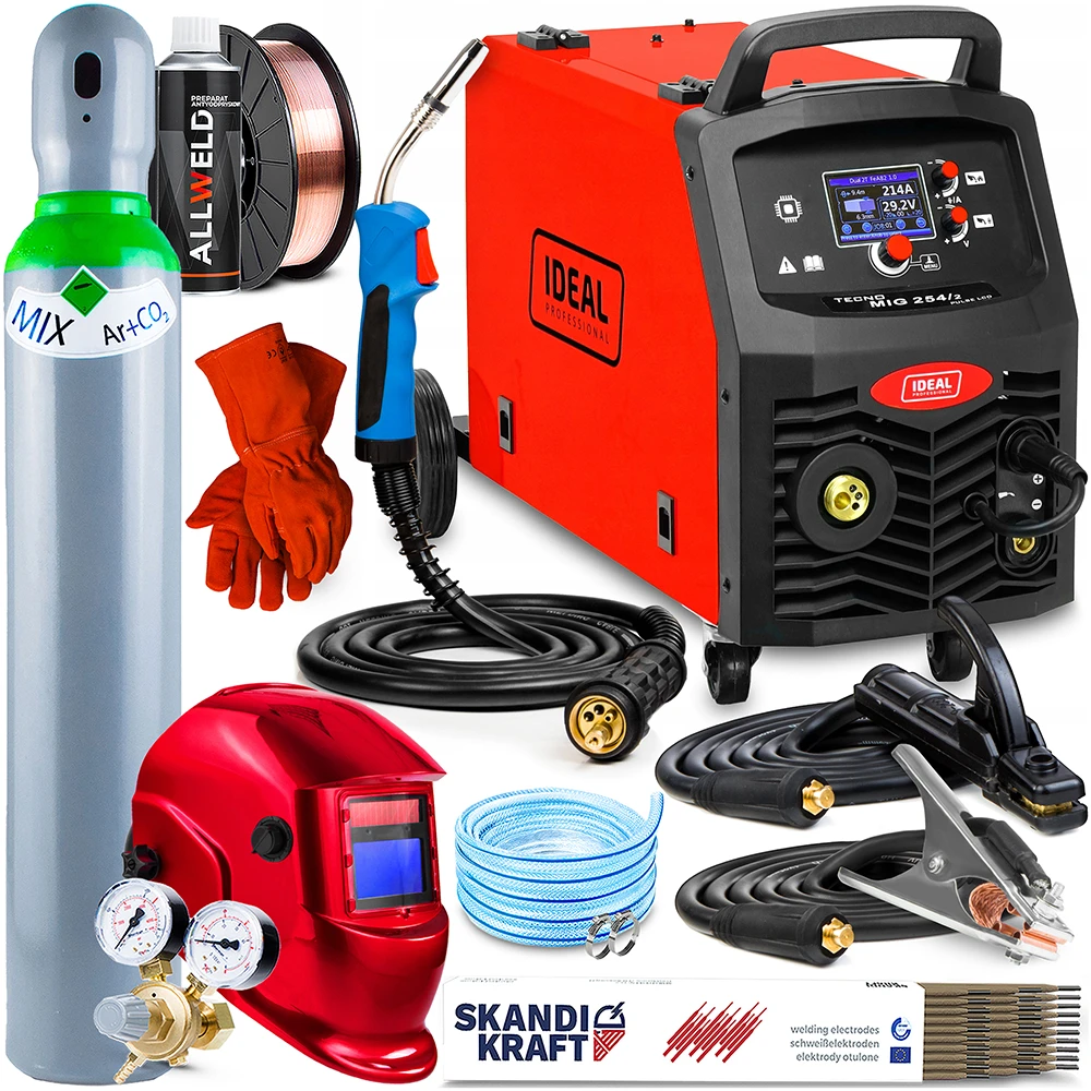 Spawarka Migomat Ideal Tecno MIG 254/2 Pulse Synergia 230/400V LCD