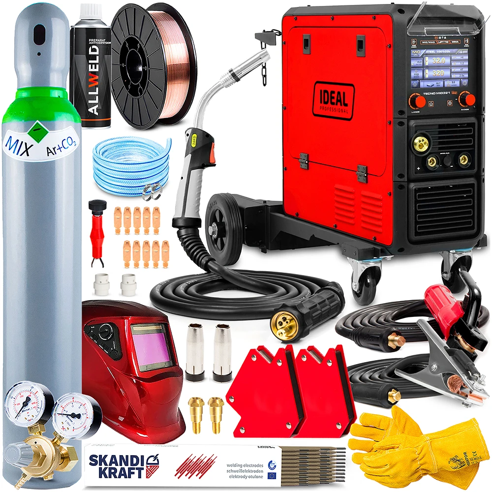 Spawarka Ideal Tecno MIG 321 Synergic LCD + Wózek