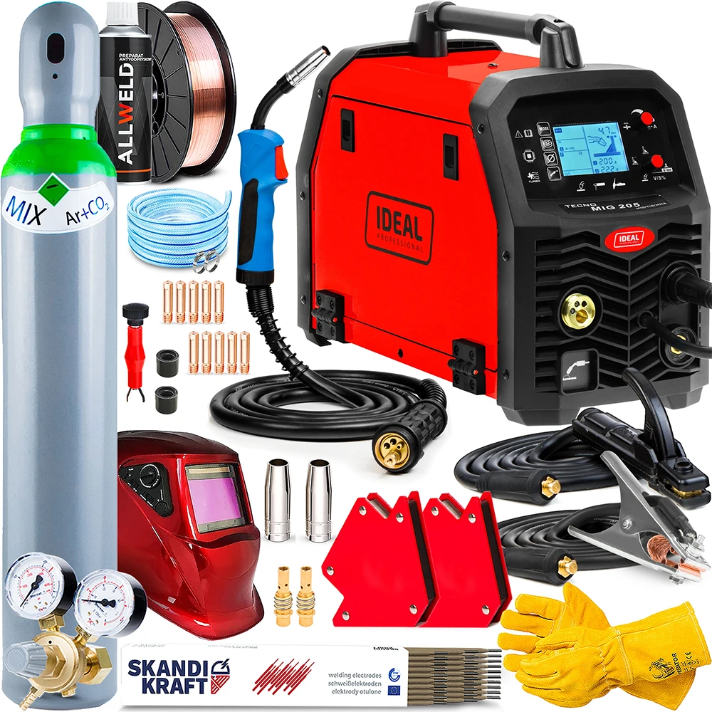  Spawarka Ideal Tecno MIG 205 LCD Synergic 4x4 v3 