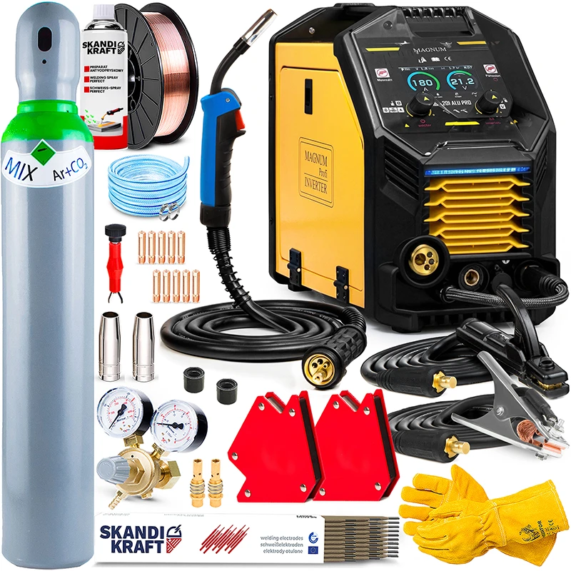 Spawarka inwertorowa Magnum MIG 201 Alu Pro Synergia 230V 200A