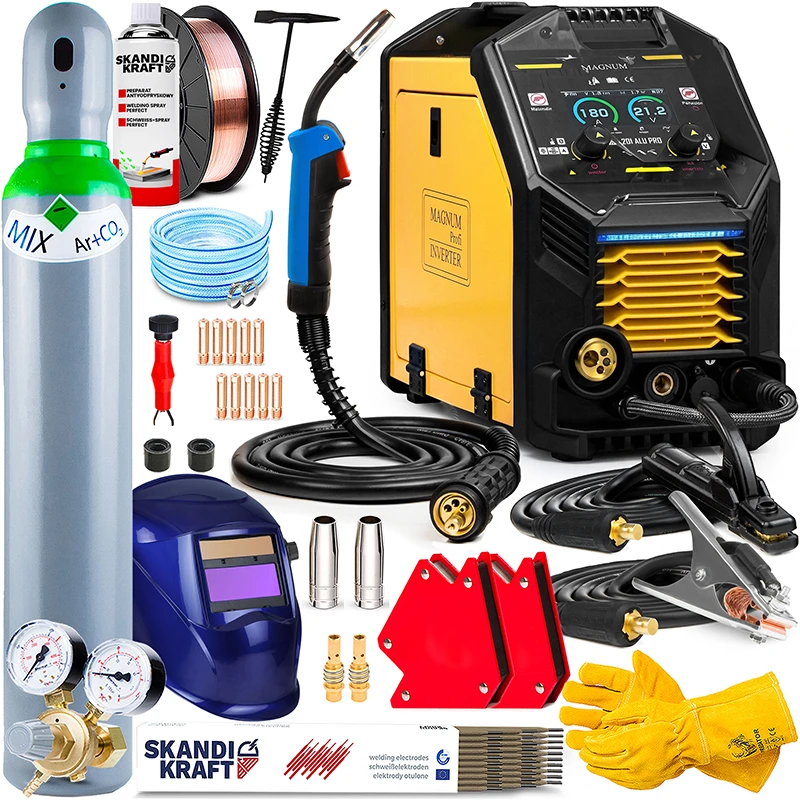 Spawarka inwertorowa Magnum MIG 201 Alu Pro Synergia 230V 200A