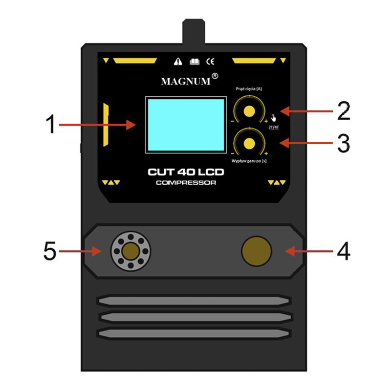 Przecinarka plazmowa plazma Magnum CUT 40 LCD Compressor 40A - cięcie do 12 mm
