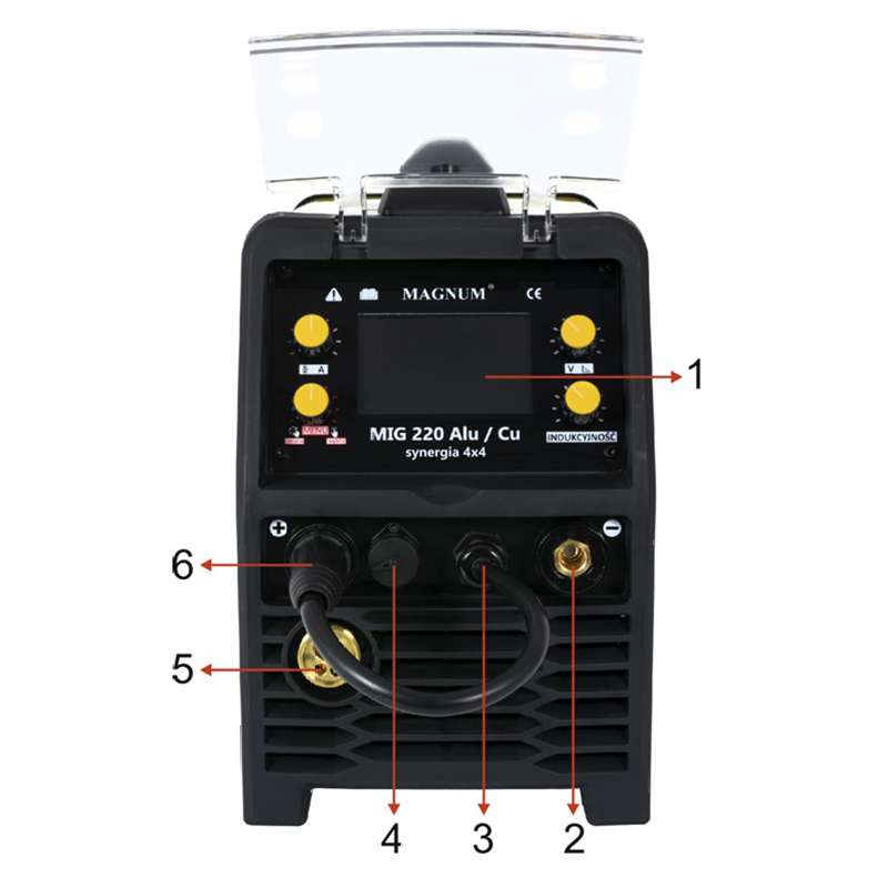 Spawarka migomat Magnum MIG 220 Alu Cu Synergia 4x4 Lutospawanie