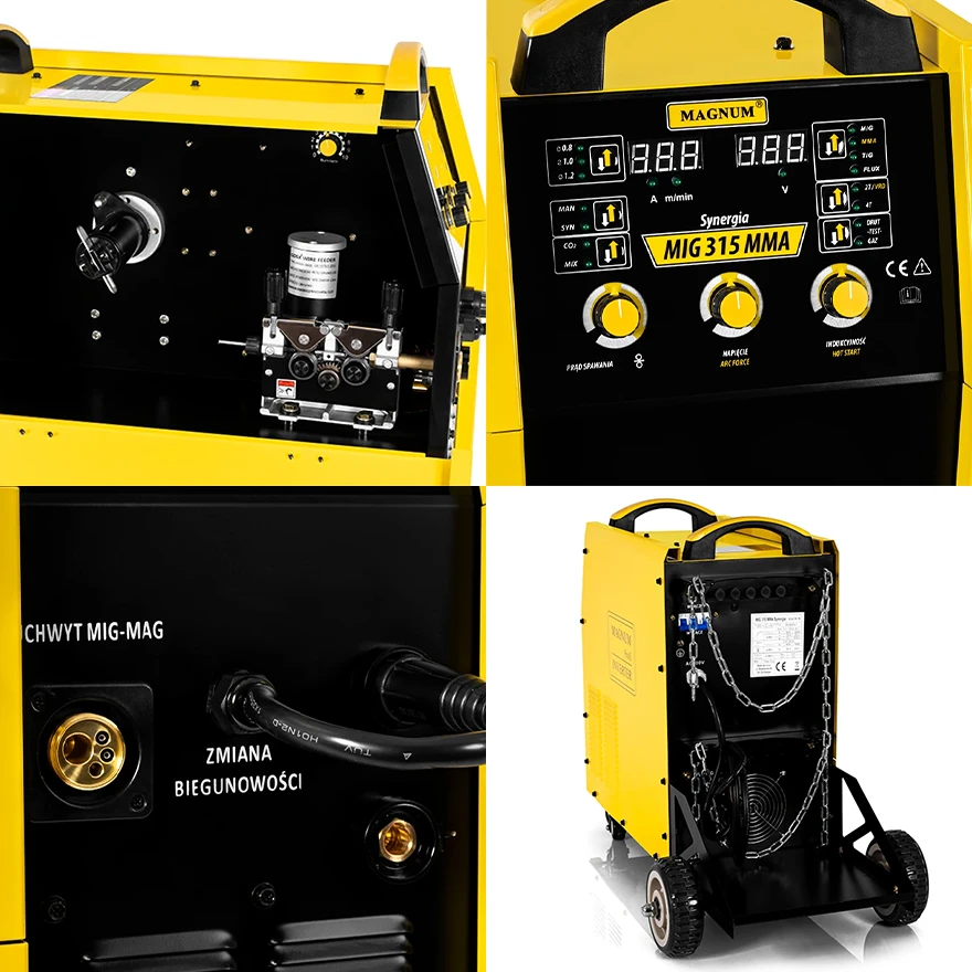 Spawarka Migomat Magnum MIG 315 MMA Synergia 400V Spawanie Punktowe Zestaw#2