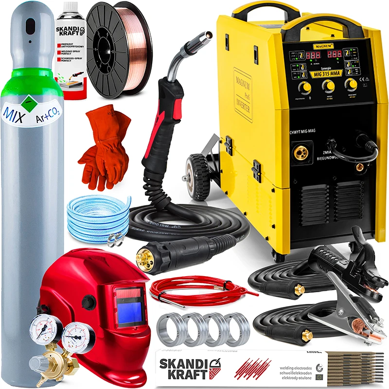Spawarka Migomat Magnum MIG 315 MMA Synergia 400V Spawanie Punktowe Zestaw#3