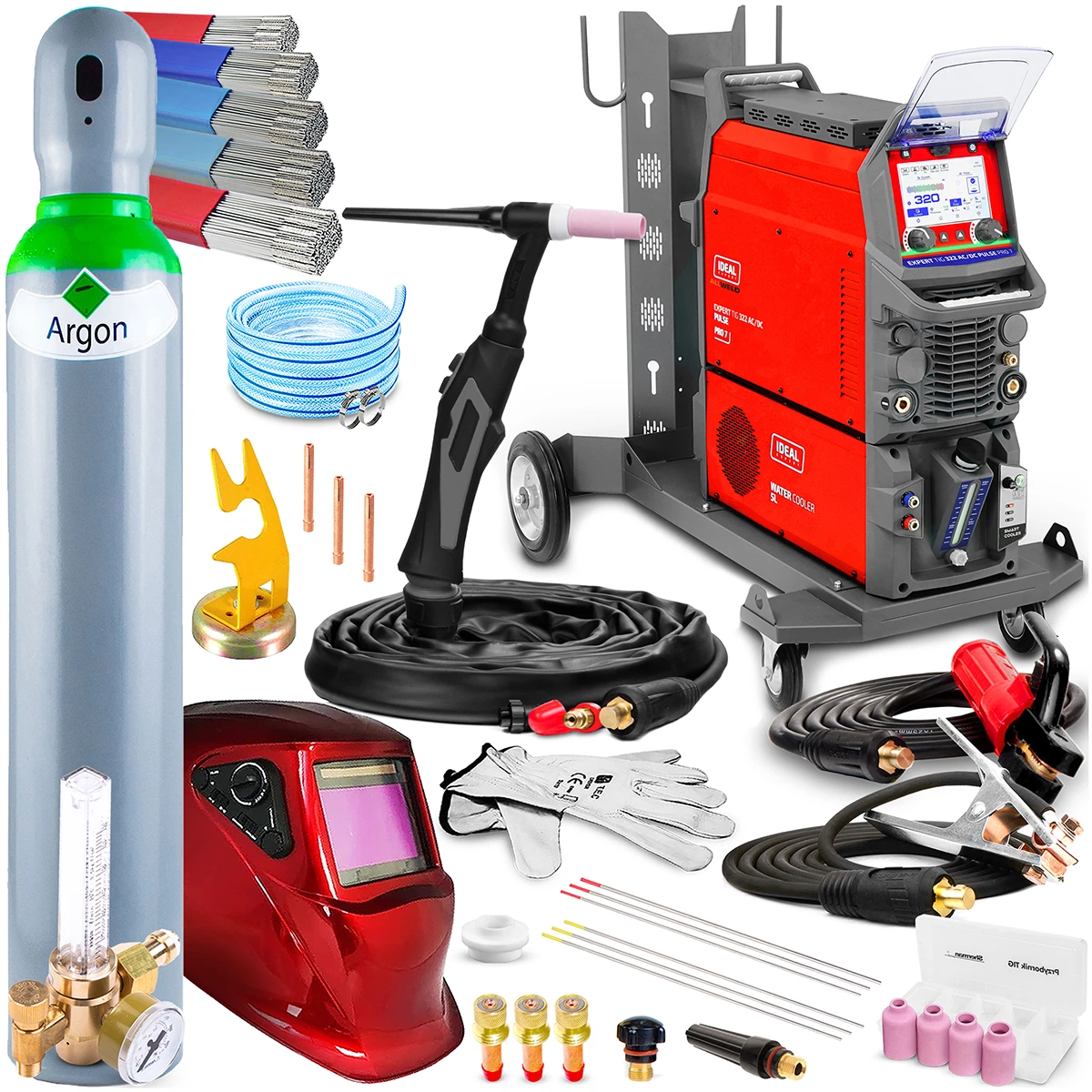 Spawarka Ideal EXPERT TIG 322 AC/DC PULSE LCD Pro 7