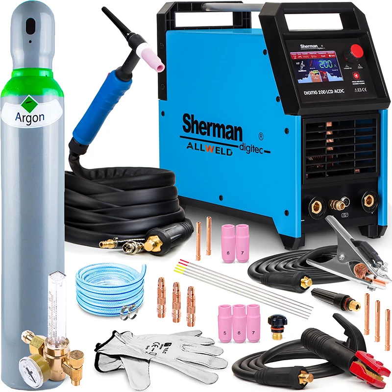 Spawarka TIG Sherman DIGITIG 200 LCD AC/DC