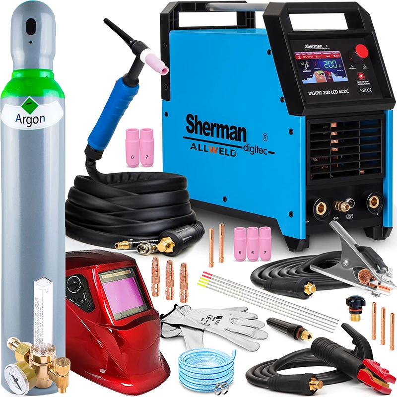 Spawarka TIG Sherman DIGITIG 200 LCD AC/DC