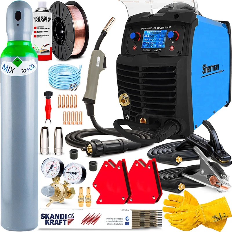 Spawarka Inwertorowa Sherman 210 LCD Double Pulse