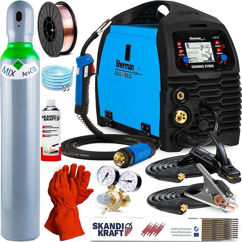 Spawarka Migomat Sherman Digimig 210 XS MIG MAG MMA Tig Lift Zestaw#3